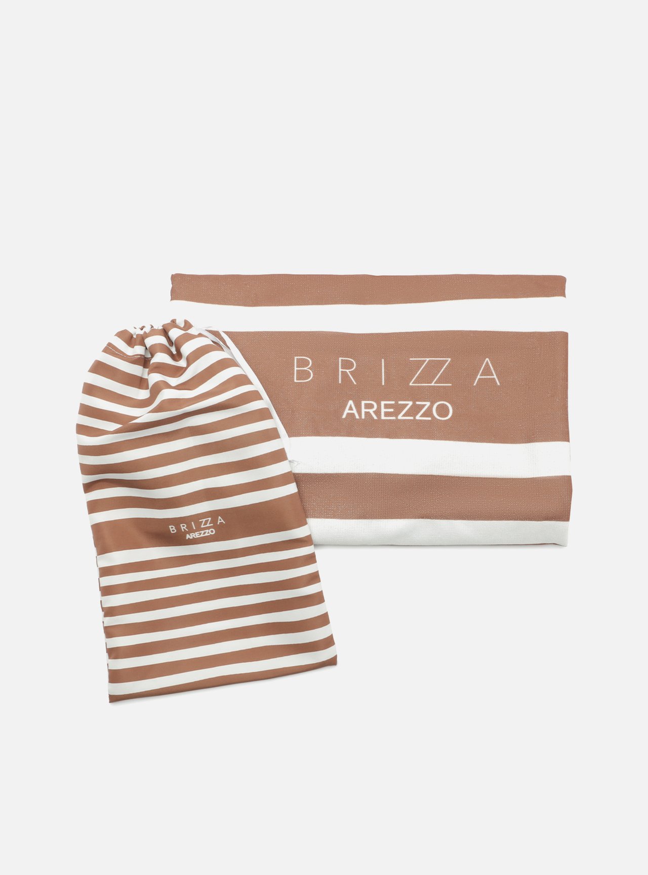 Toalha Listrada Marrom Brizza — foto 4