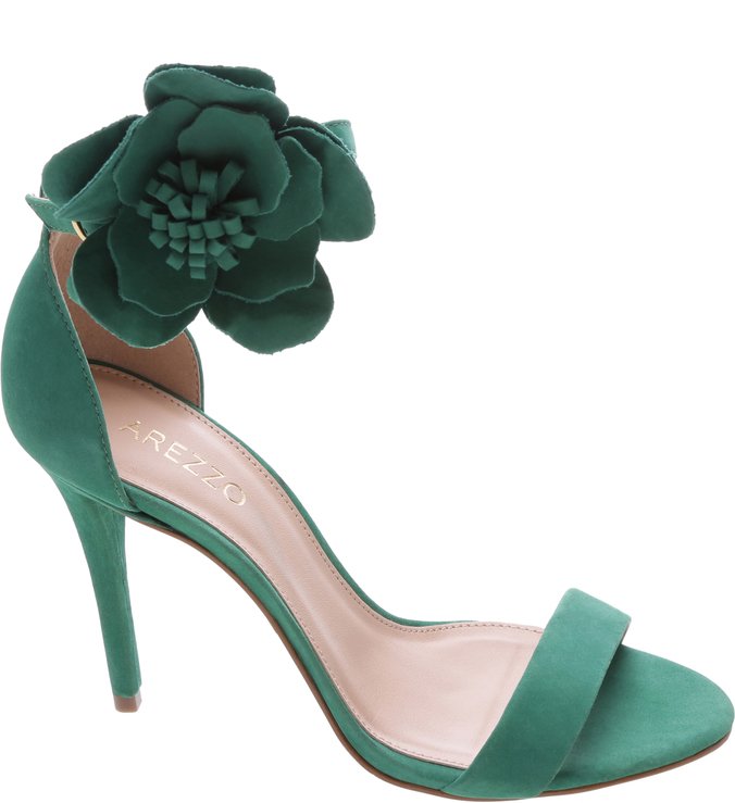 Sandália Nobuck Fiori Verde
