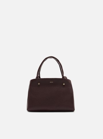 Bolsa Tote Bordô Couro Bella Pequena