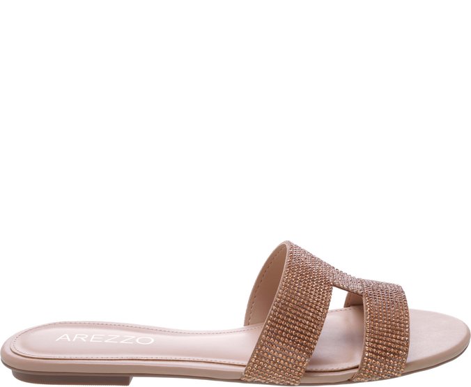 Rasteira Brilhos Light Peach