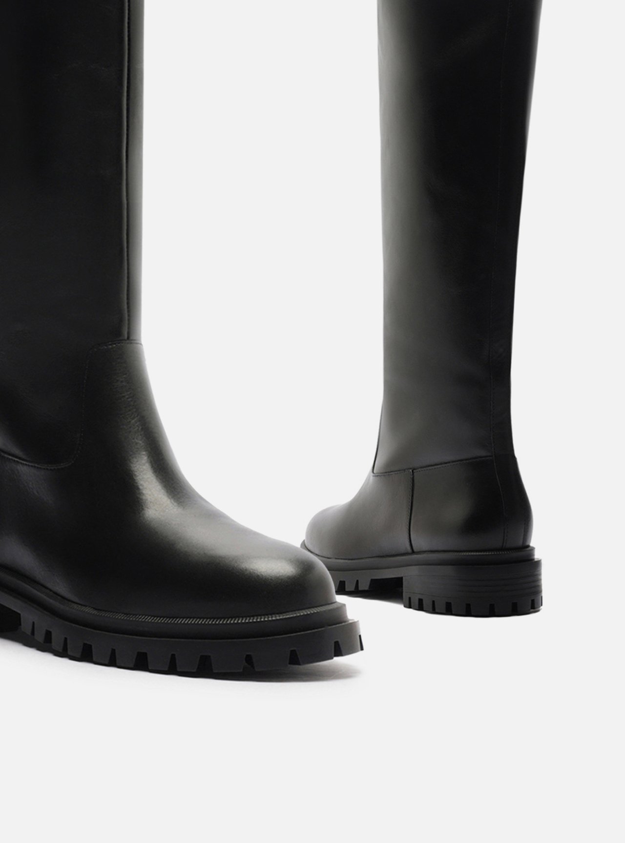 Bota Preta Couro Cano Longo Tratorada Montaria — foto 4