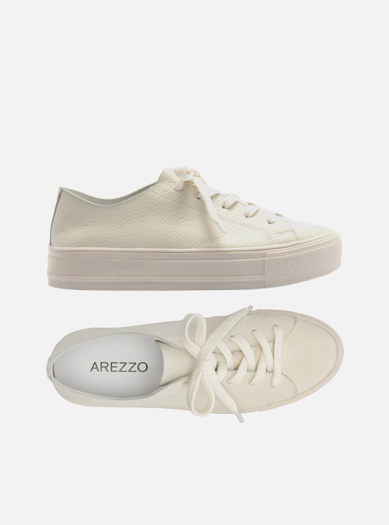 Tênis Branco Couro Sola Flatform — foto 5