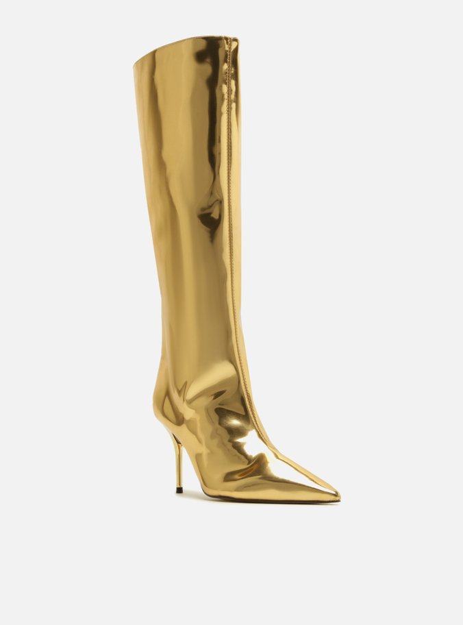 Bota Dourada Cano Longo Salto Fino