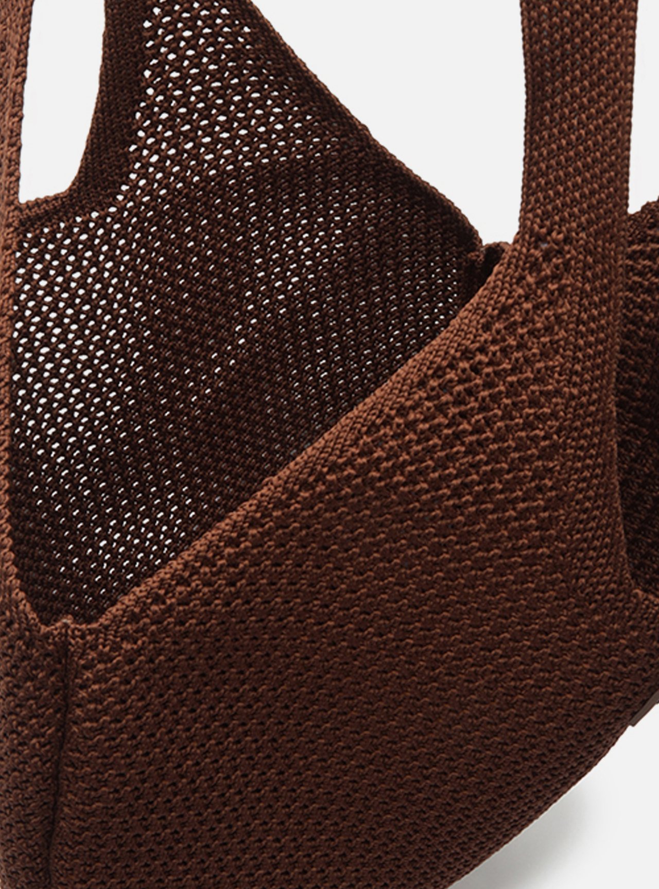 Bolsa Shopping Marrom Knit Grande Brizza — foto 4