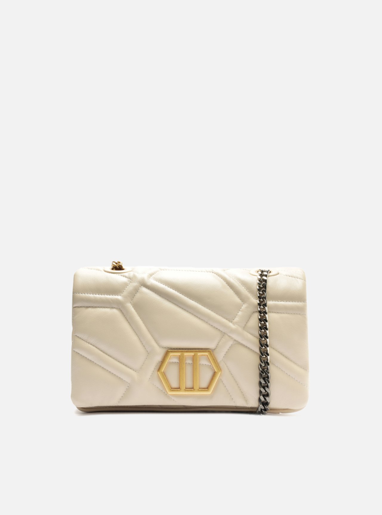 Bolsa Tiracolo Branca Couro Emma Média Retangular — foto 1