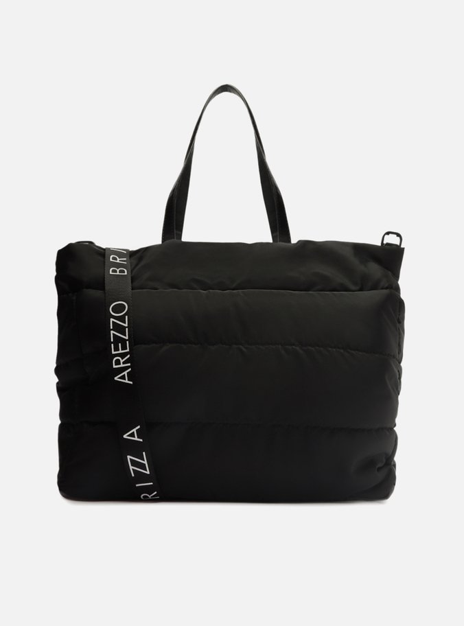 Bolsa Shopping Preta Nylon Grande Brizza