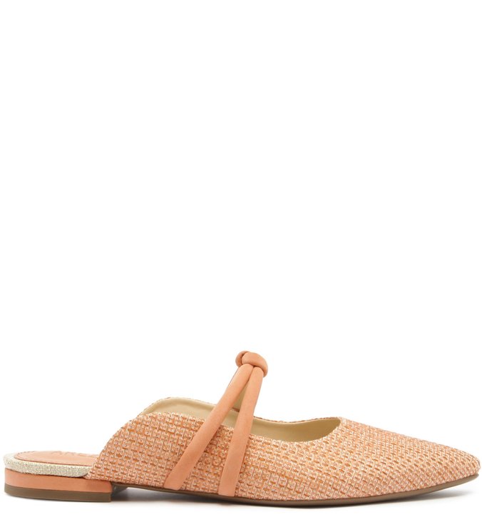 Mule Tramada Nobuck Tiras Nozinho Papaya e New Salmon