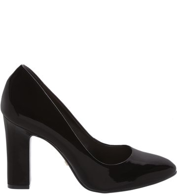 Scarpin Verniz Classic Bico Redondo Preto