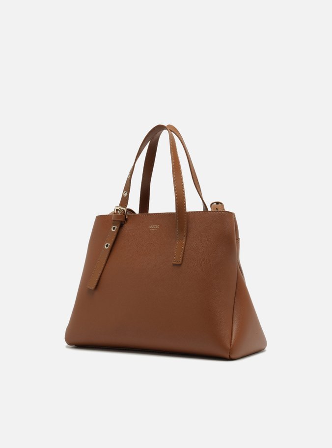 Bolsa Tote Marrom Média Alça Fivela