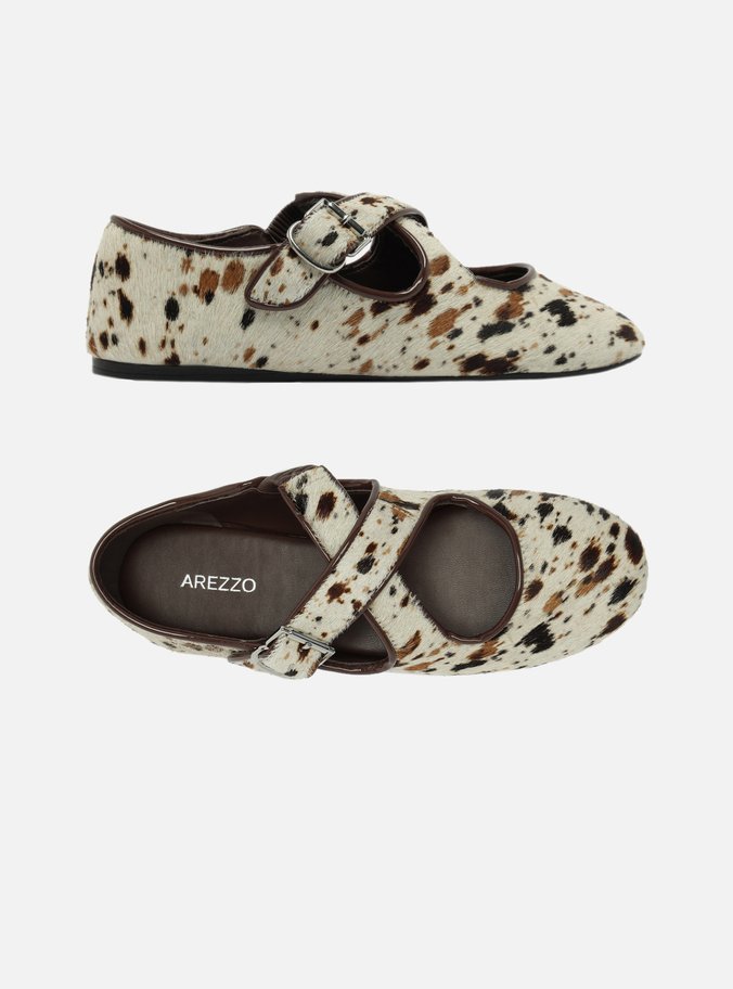 Sapatilha Animal Print Tiras Cruzadas