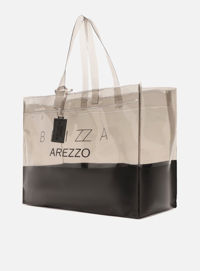 Bolsa Shopping Preta Vinil Liz Logo Grande