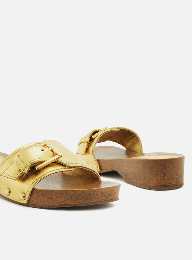 Sandália Dourada Flatform