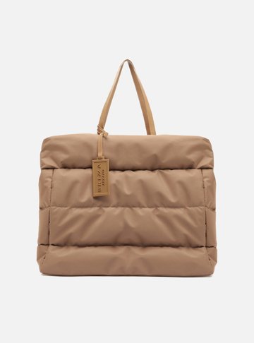 Bolsa Shopping Marrom Nylon Gigi Grande