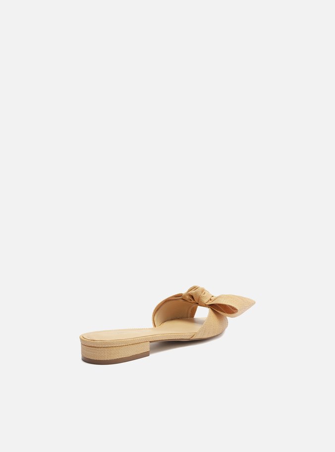 Sandália Rasteira Natural Maxi Laço