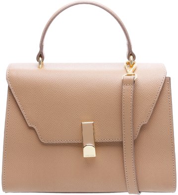 Bolsa Couro Lady Satchel Cléo Nude Vintage