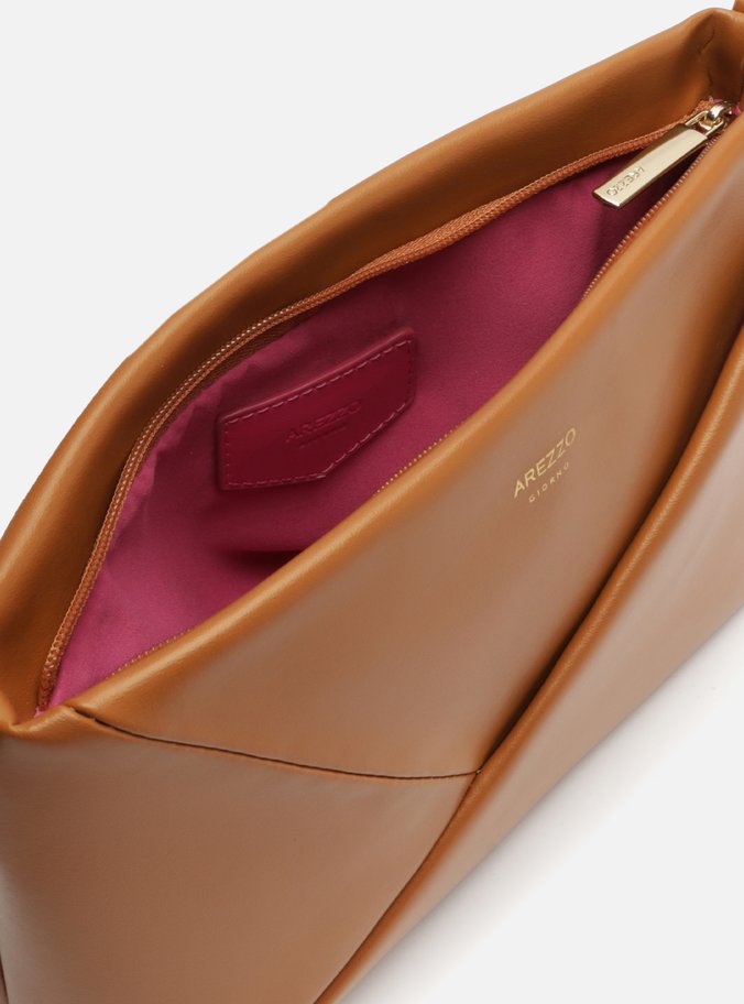 Bolsa Tiracolo Marrom Giorno Pequena Recortes