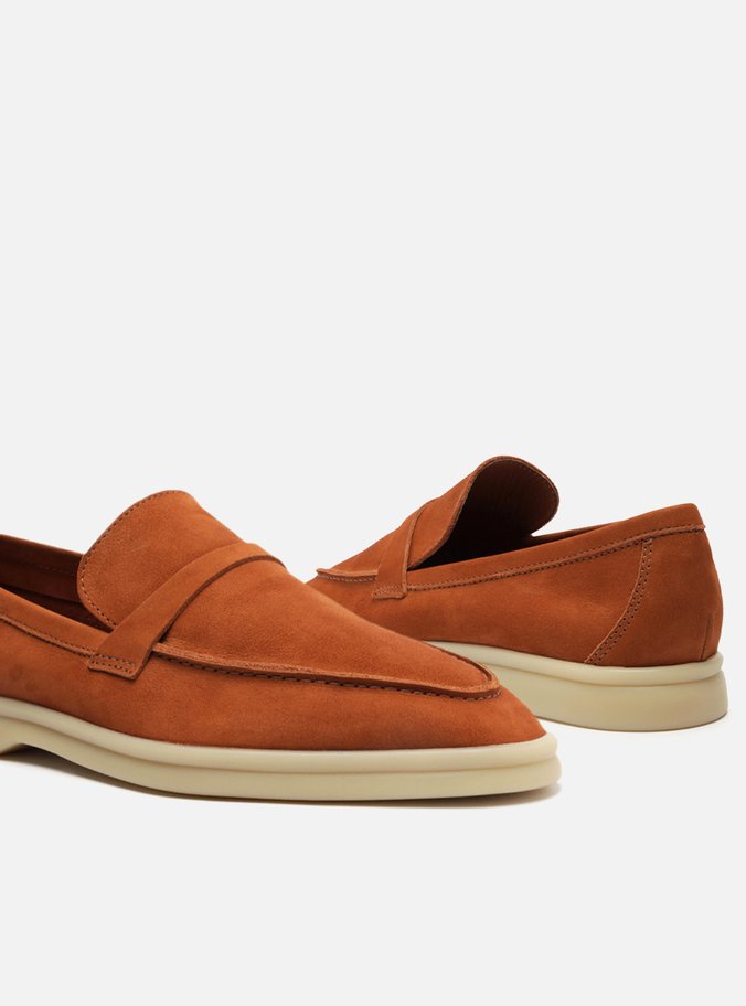 Mocassim Marrom Nobuck Tira Detalhe