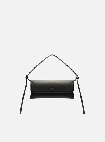 Bolsa Tiracolo Preta Média Alça Detalhe