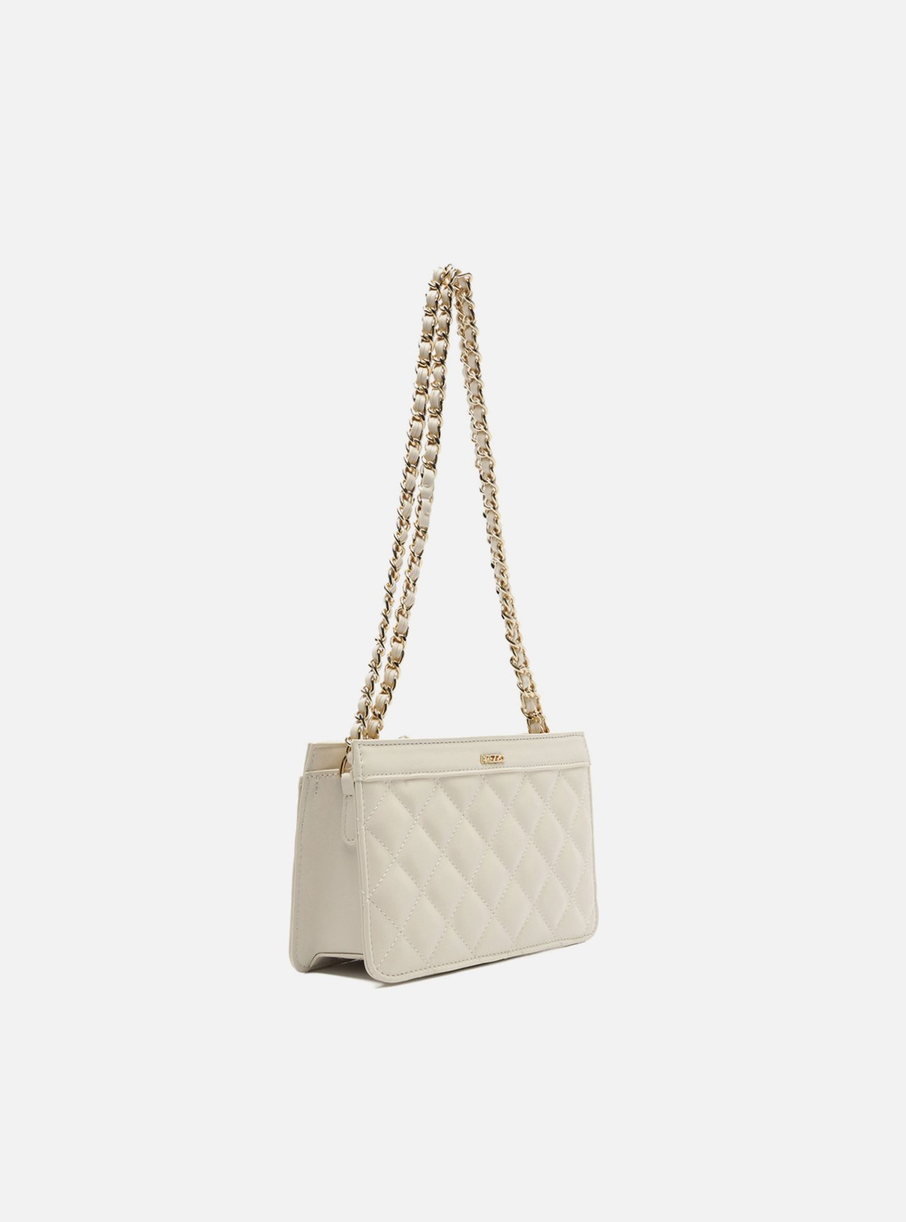Bolsa Tiracolo Off White Matelassê Pequena Detalhe — foto 5