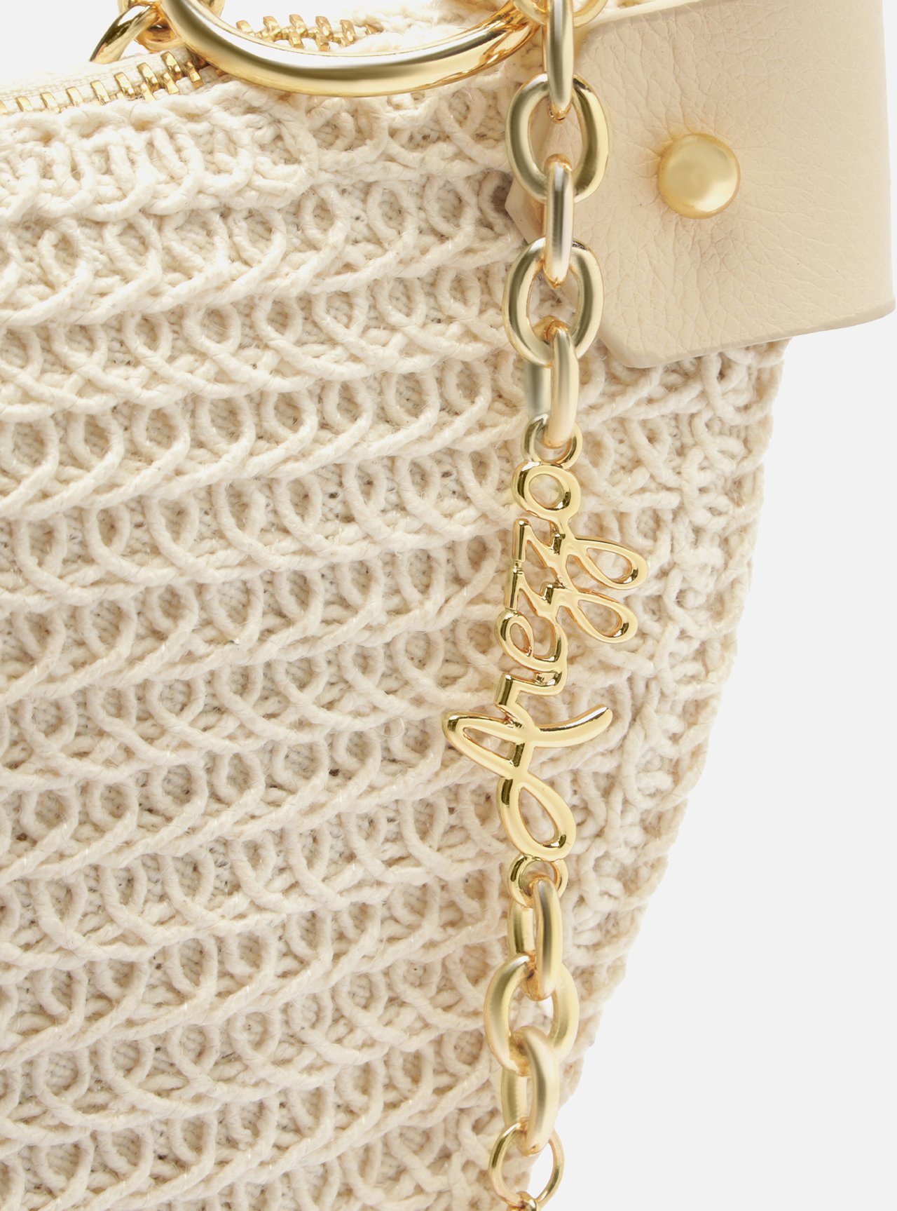 Bolsa Tiracolo Off White Tramada Média Correntes — foto 6