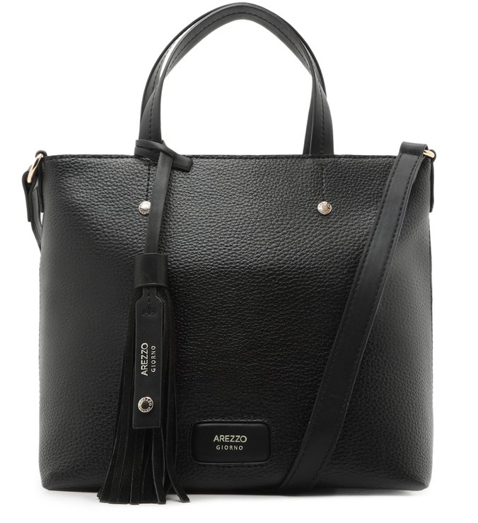 Bolsa Tote Preta Mirela Média