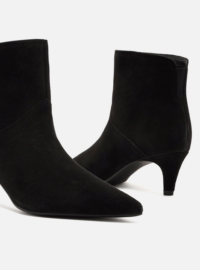 Bota Preta Camurcina Cano Curto Salto Fino