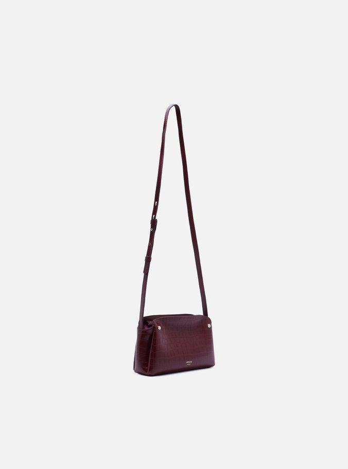 Bolsa Tiracolo Vermelha Croco Pequena Textura