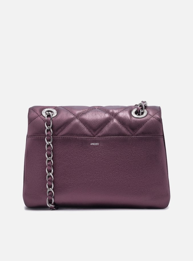 Bolsa Tiracolo Vermelha Metal Couro Mizz Média