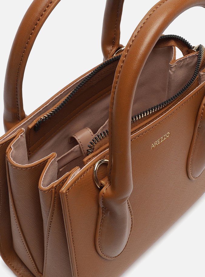 Bolsa Tote Marrom Linho Pequena