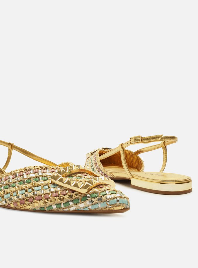 Sapatilha Color Tressê Bico Fino Slingback