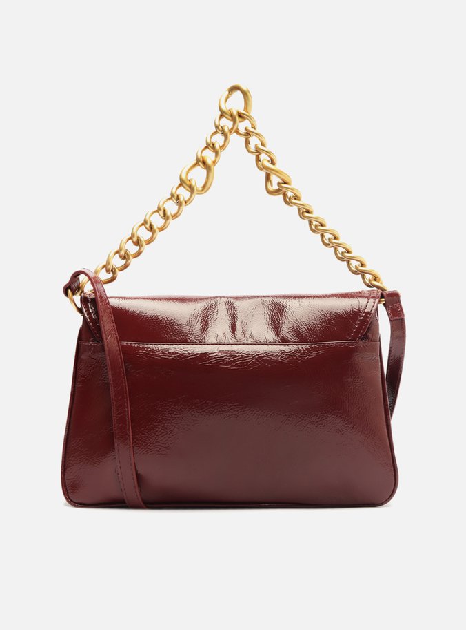 Bolsa Tiracolo Bordô Couro Amélia Grande