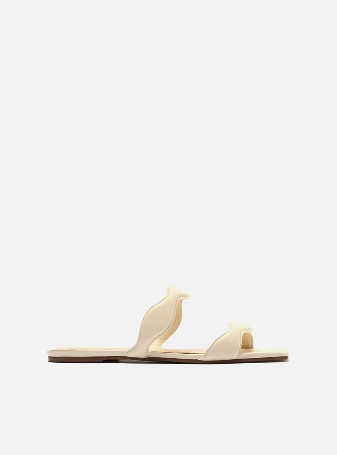 Sandália Rasteira Off-White Tiras