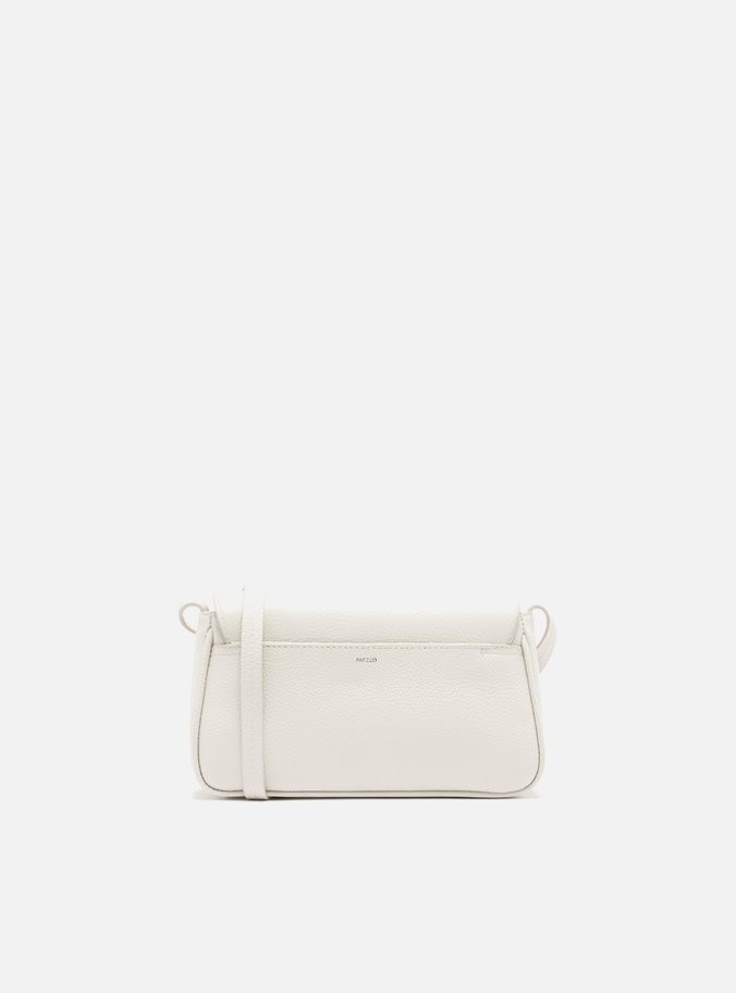 Bolsa Tiracolo Branca Couro Pequena Tira Fivela