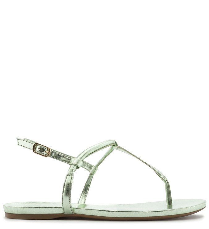 sandalia metalizada arezzo