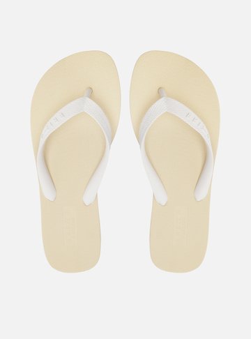 Chinelo de Dedo Branco Bicolor Roma Basics