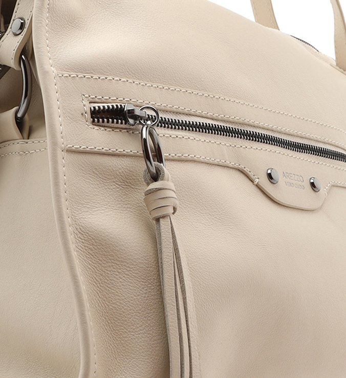 Bolsa Bowling Branca Couro Adriana Grande Off-White