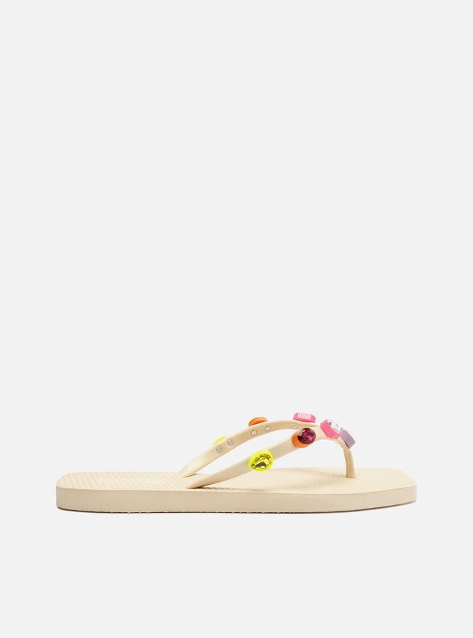 Chinelo de Dedo Off-White Square Diamond