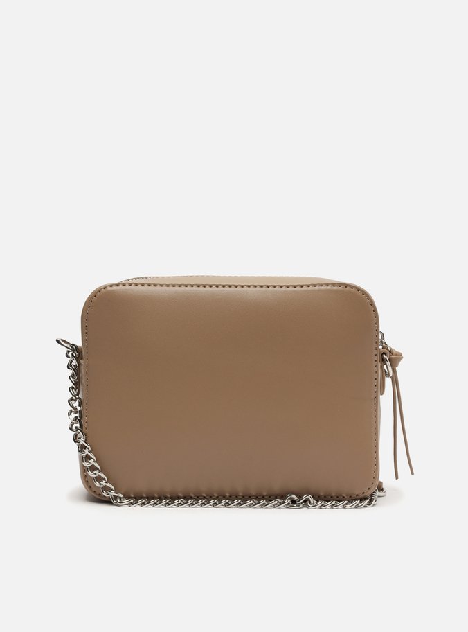 Bolsa Tiracolo Cinza Corrente Pequena