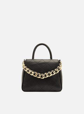 Bolsa Satchel Preta Pequena Corrente