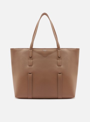 Arezzo — Bolsa Shopping Bege Grande Tiras Capa