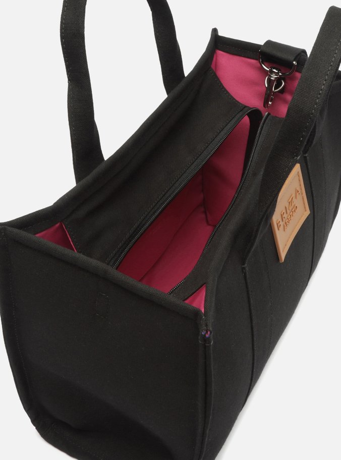 Bolsa Tote Preta Lona Brizza