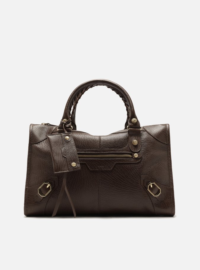 Bolsa Shopping Marrom Couro Grande