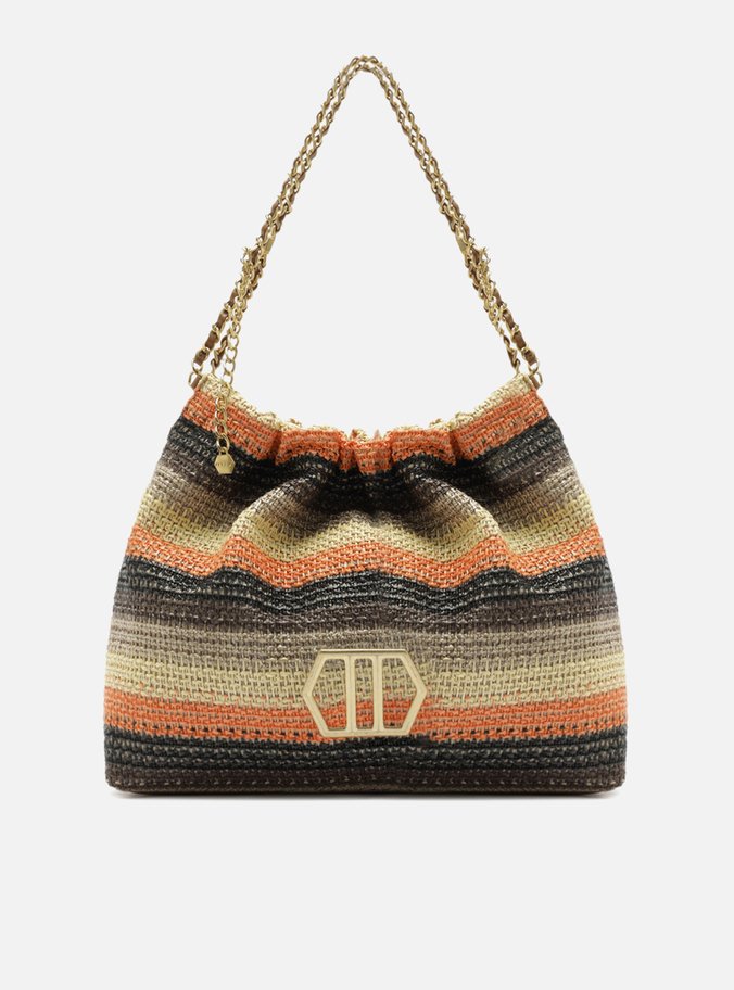 Bolsa Hobo Colorida Palha Esther Grande