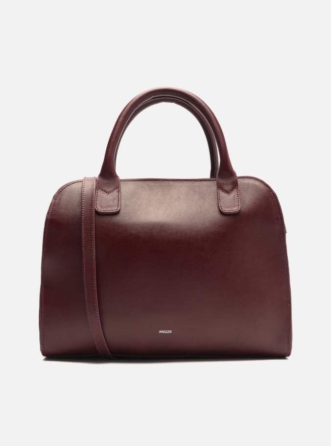 Bolsa Tote Bordô Couro Recortes Média