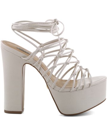 Plataforma Glam Lace-Up Off-White