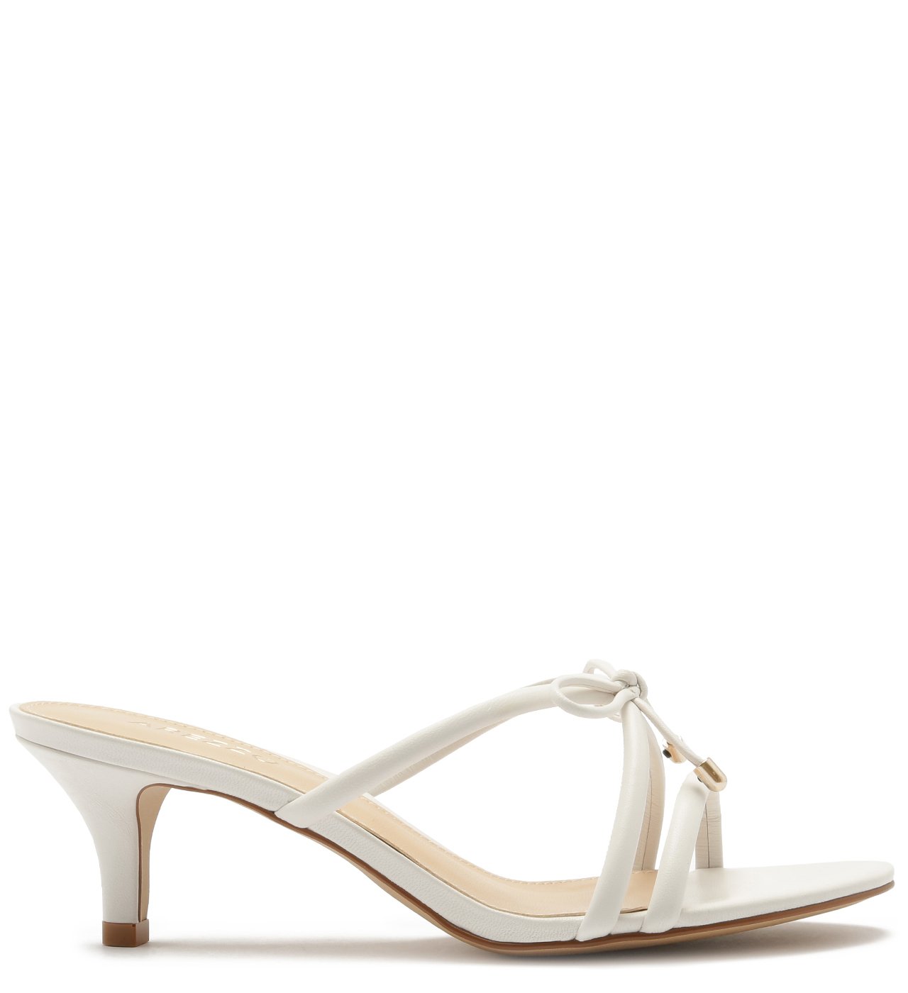 Sandalia salto fino baixo arezzo best sale