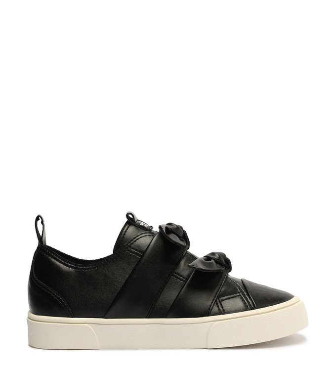 Tênis Infantil Slip On  Preto Laço