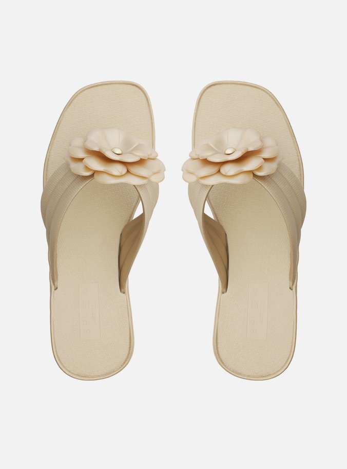 Tamanco Dourada Flatform Lulu Flor
