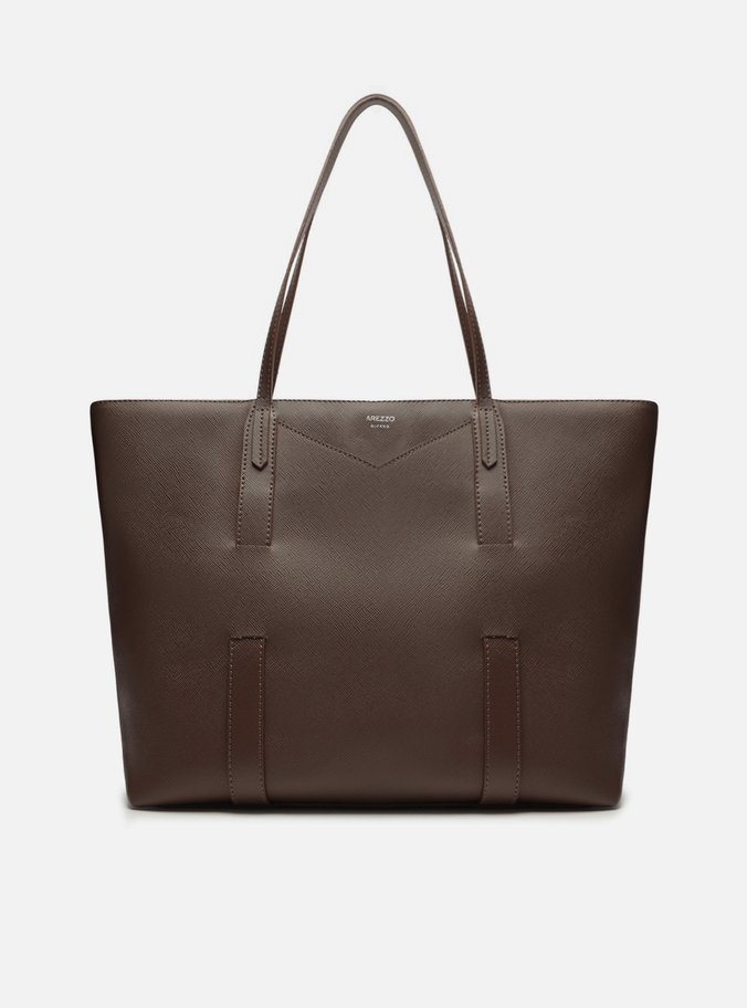 Bolsa Shopping Marrom Escura Grande Tiras Capa