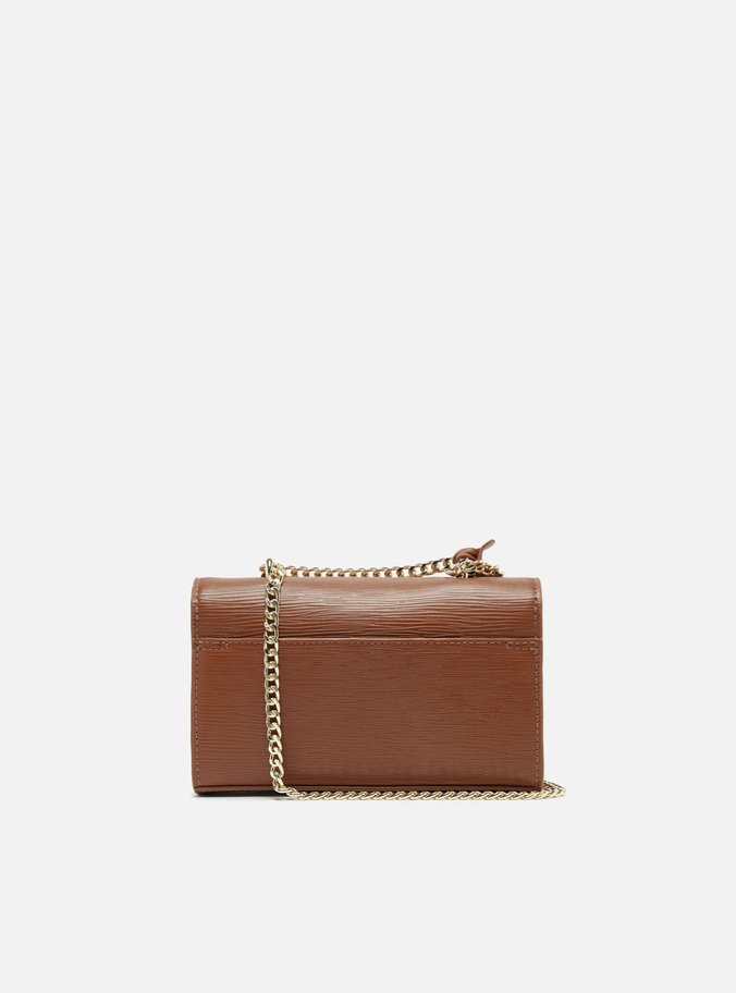 Bolsa Tiracolo Marrom Couro Abraccio Pequena
